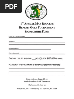 Sponsorship Form