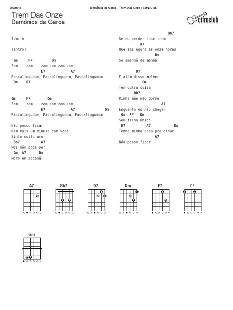 Demônios da Garoa Trem Das Onze _ Cifra Club simplificada