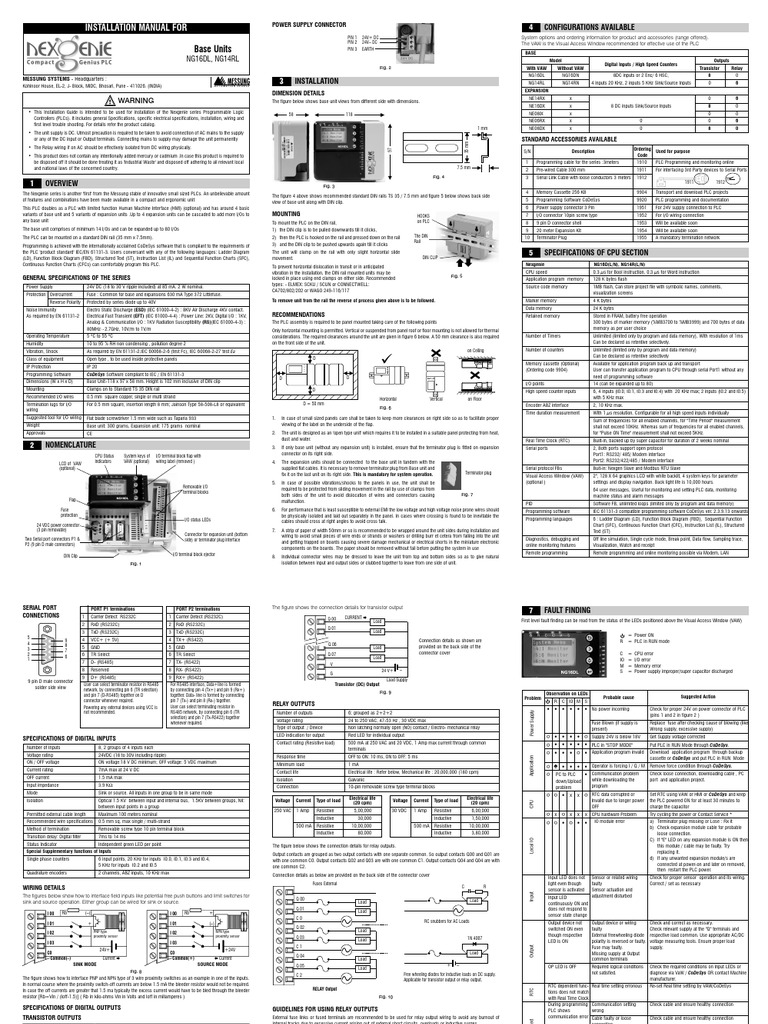 ED 2002 125NexgenieBaseUnitNG16DLNG14RLInstallationManual | PDF ...