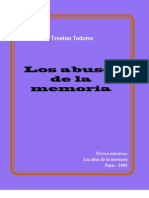 Todorov - Los Abusos de La Memoria