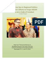 Thayer South China Sea in Regional Politics: Indonesia's Efforts To Forge ASEAN Unity On A Code of Conduct