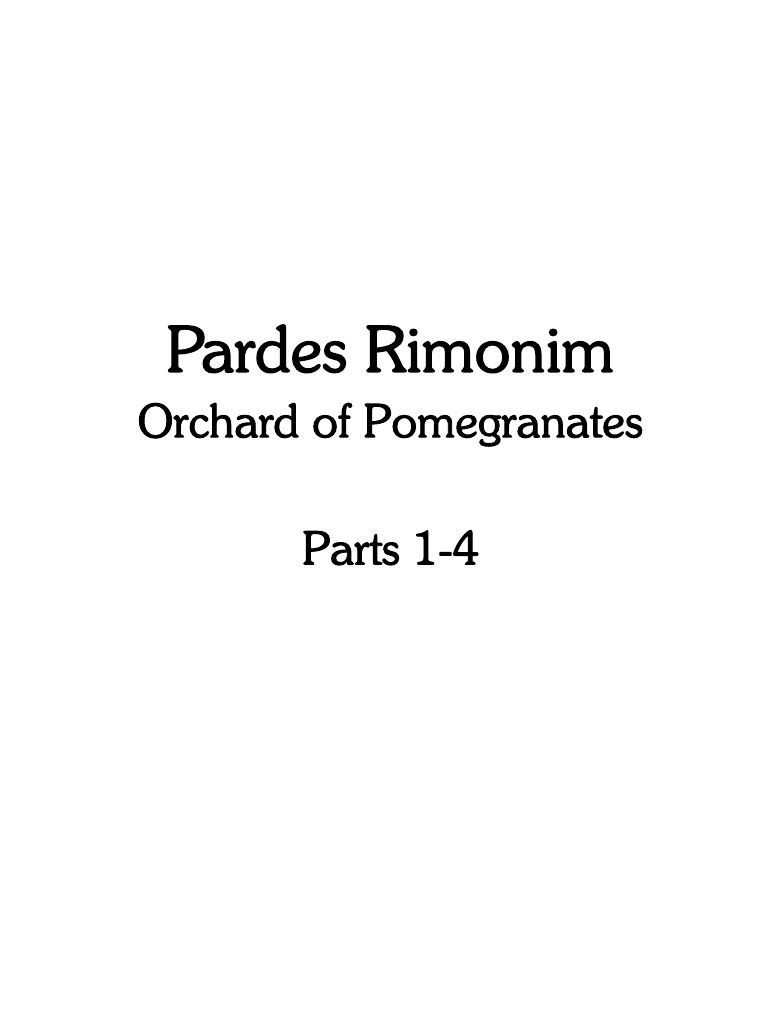 Pardes Rimonim 14 Preview PDF PDF Jewish Mysticism Esoteric