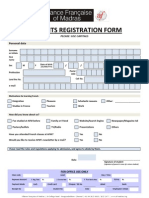 Students Registration Form: Personal Data