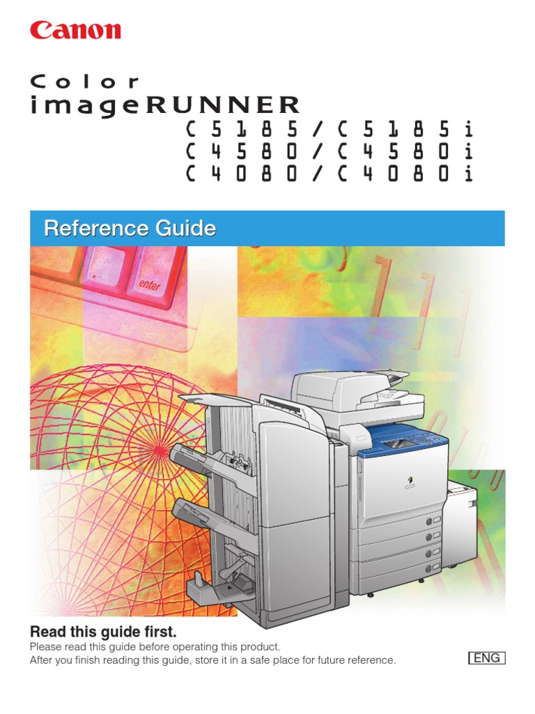 Canon iRC5185 Reference Guide | PDF | Printer (Computing ...