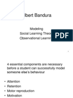 Albert Bandura: Modeling Social Learning Theory Observational Learning