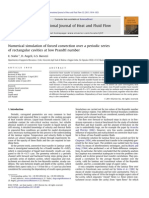 Numerical Simulation of Forced Convection Over A Periodic Series 2011