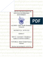 Química I MII-U2- Actividad 2. Identificar y explicar el método científico