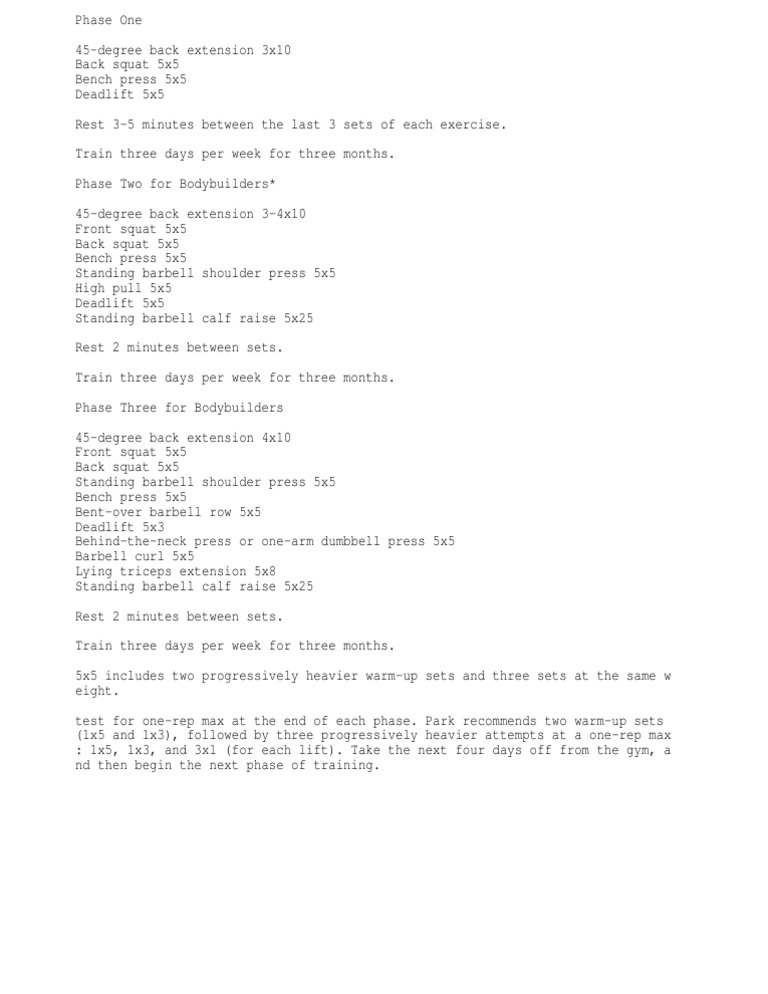 Reg Park 5x5 PDF