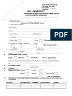 MOI UNIVERSITY Pssp Application Forms