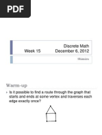 Discrete Math Week 15 December 6, 2012: Shimizu