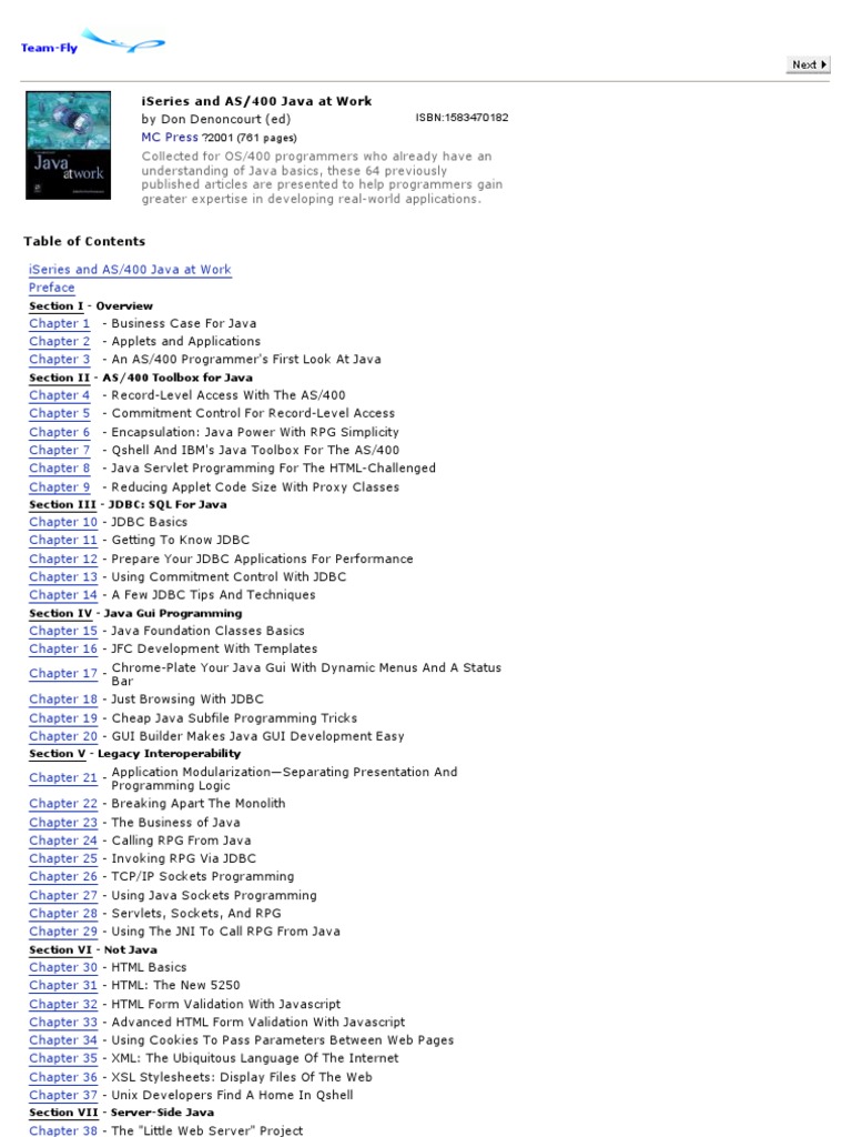 MC - Press Iseries - And.as.400.java - At.work - CHM | PDF | Java  (Programming Language) | Ibm Rpg