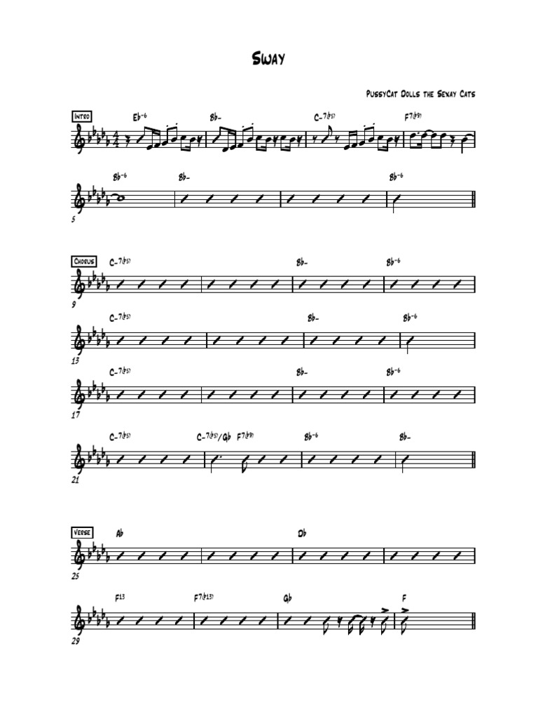 Sway Lead Sheet