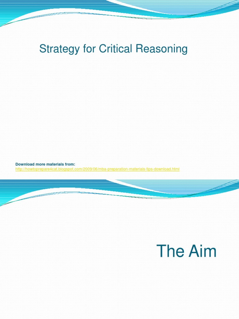 Mastering Critical Reasoning | PDF