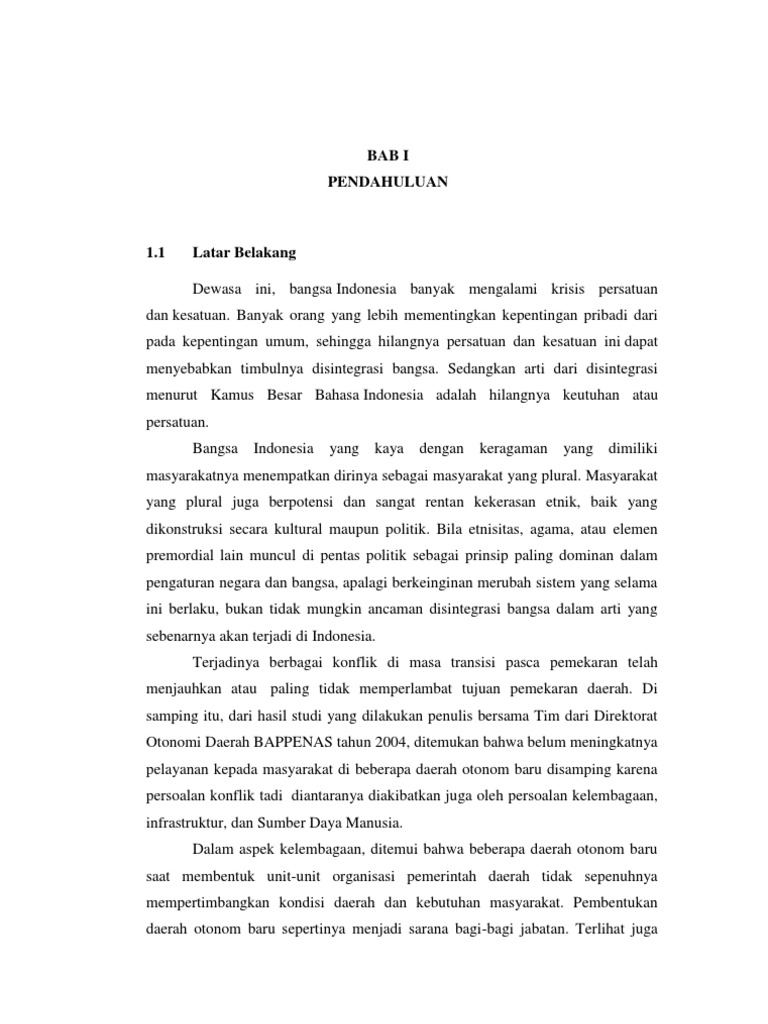 Makalah Disintegrasi Bangsa