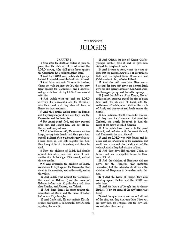 Book of Judges | PDF