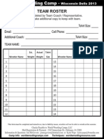 WWR Camp Team Roster Form 2013