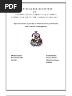 Download A Comparative Analysis between LIC and Private Insurance Companies by Shashank Tripathi SN14651606 doc pdf