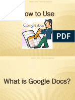 How to Use Google Docs