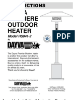 Dayva Premier Natural Gas Patio Heater Owners Manual