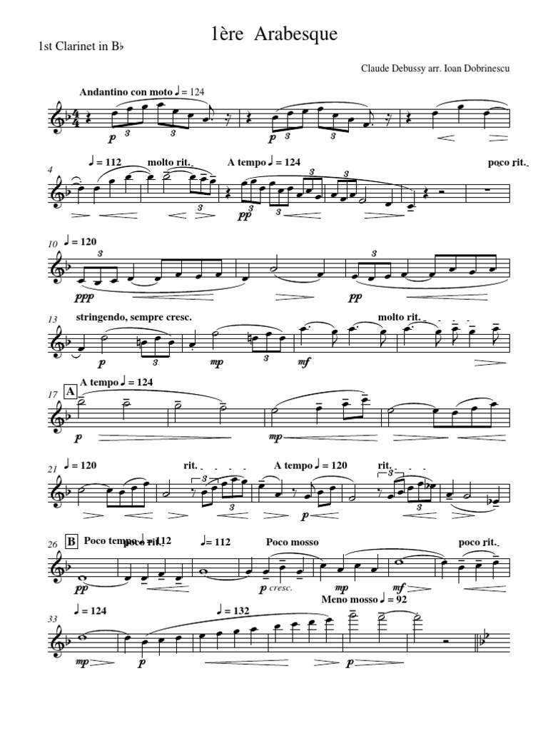 Debussy 1st Arabesque Quartet