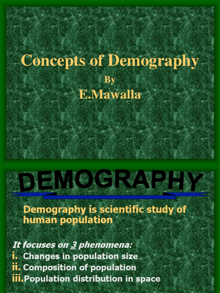 Concepts of Demography An Overview of Key Demographic Concepts and