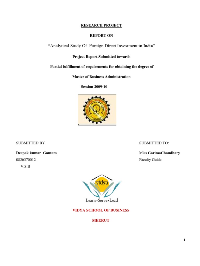 Fdi in India | PDF | Foreign Direct Investment | Internationalization