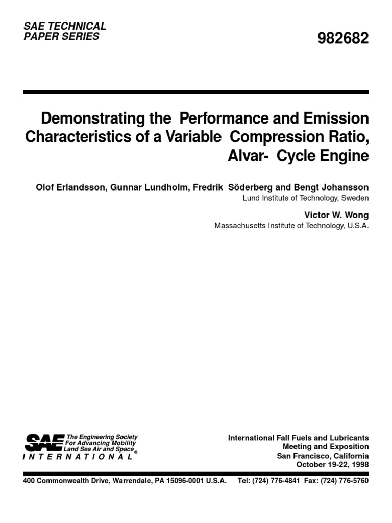 Alvar VCR Engine | PDF | Internal Combustion Engine | Turbocharger