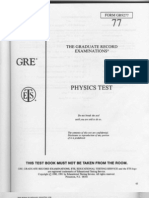 PracticeTest-Physics GRE 9277
