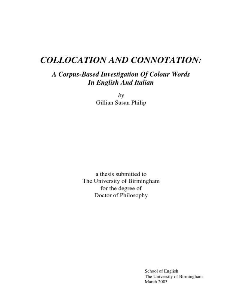 Colour Words Idiom Linguistics - 