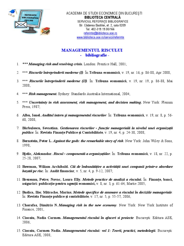 Managementul Riscului | PDF