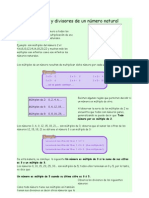 Múltiplos y Divisores de Un Número Natural