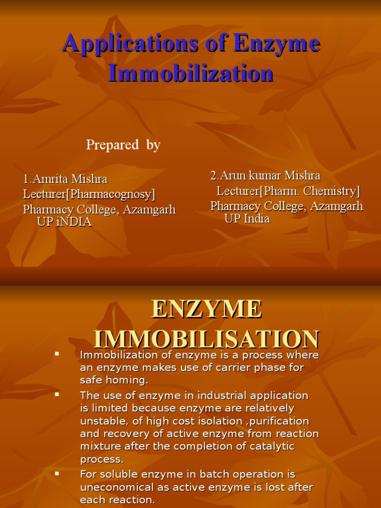 Applications of Enzyme Immobilization Ppt Elisa Enzyme