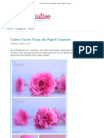 Como Fazer Rosa de Papel Crepom - Painel Criativo