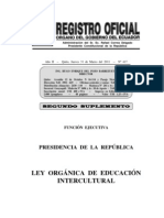 Ecuador Ley Organica Educacion Intercultural