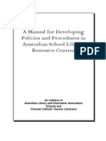 manual for developing policies and procedures for australian school library resource centres alia  vctl 2007