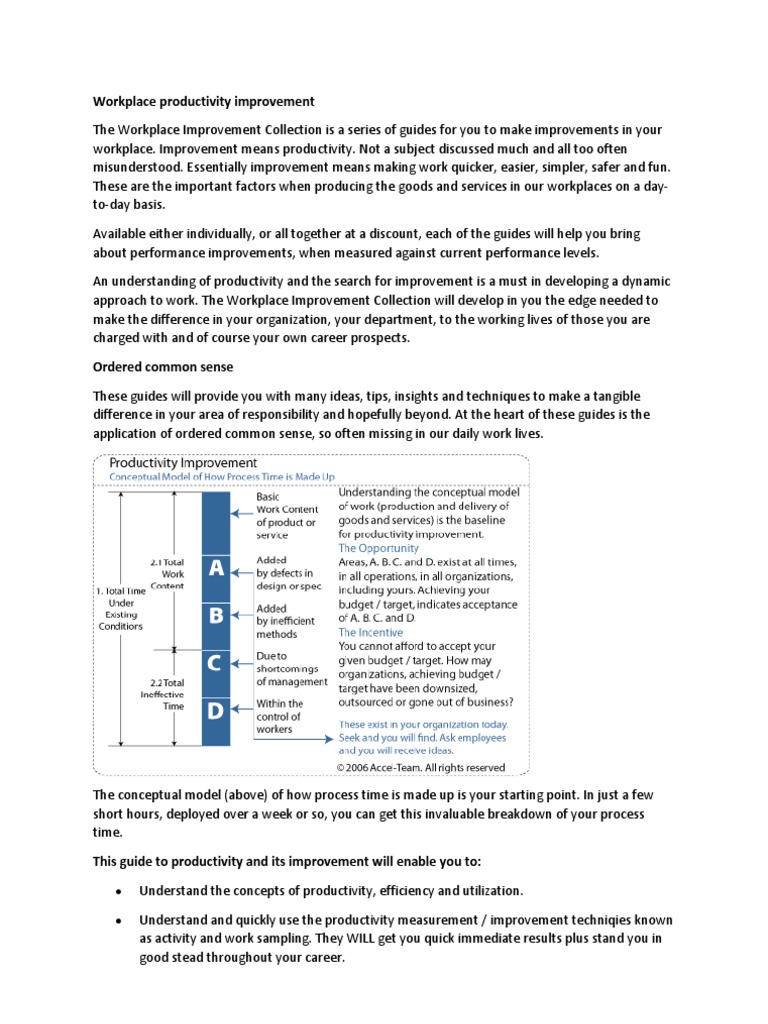 Enhancing Workplace Productivity Techniques | PDF | Patient | National ...