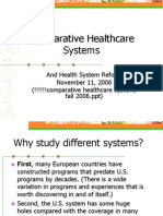 Comparative Healthcare Systems and Reforms