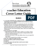 Teacher Education Cover Letter Guide: Basics