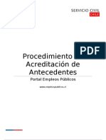 Procedimiento de Acreditación de Antecedentes: Portal Empleos Públicos