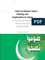 Introduction To Hukum Islam and Fasting Ramadhan