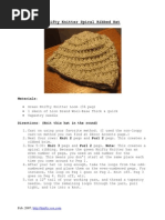 Download Knifty Knitter Spiral-Ribbed Hat Pattern by Knifty SN14660997 doc pdf