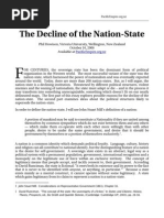 The Decline of the Nation State