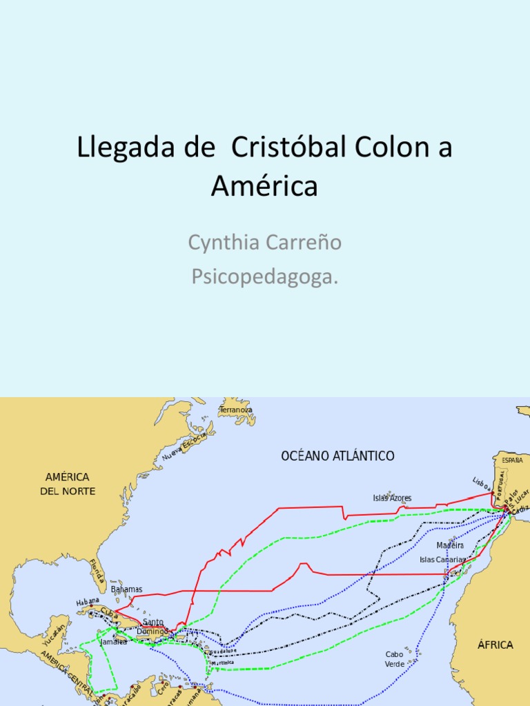 Llegada de Cristóbal Colon A América PDF Colonización de las Americas Cristobal colon