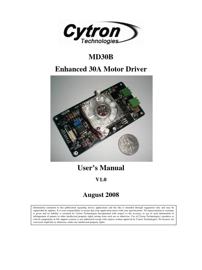 MD30B Enhanced 30A Motor Driver User's Manual: Instructions for using ...