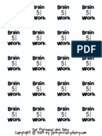Brain Work 5 Min Printable