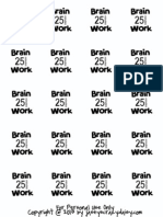 Brain Work 25 Minute Printable