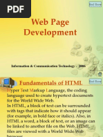 Web Page Development: Information & Communication Technology - 2006