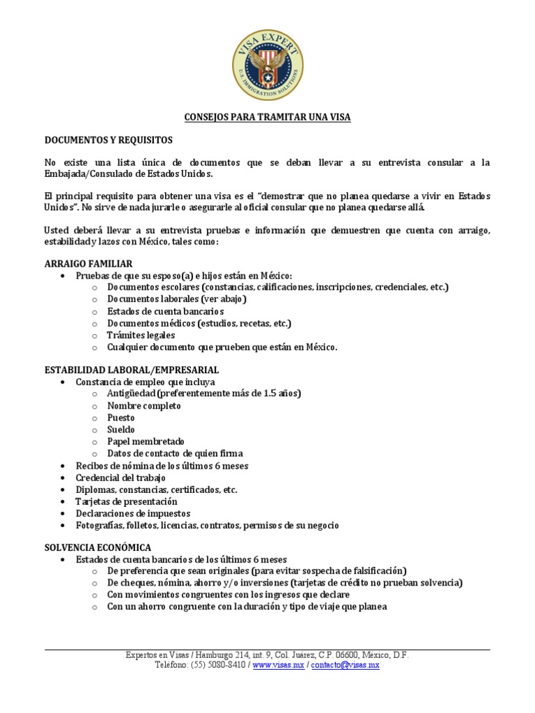 Como Obtener Visa Pdf Hotel Business