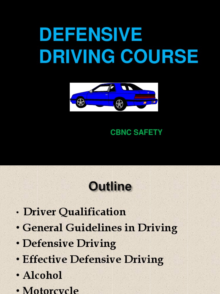 Defensive Driving Course Overview | PDF | Traffic | Driving