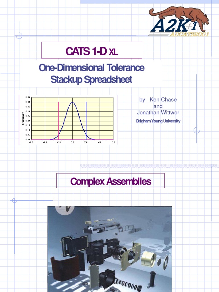 OneDimensional Assembly Tolerance StackUp PDF Normal Distribution